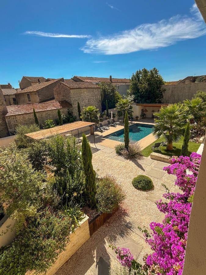 Maison d’hôte pour 2 personnes, avec Terrasse et Jardin ainsi que Piscine et Vue à Lespignan