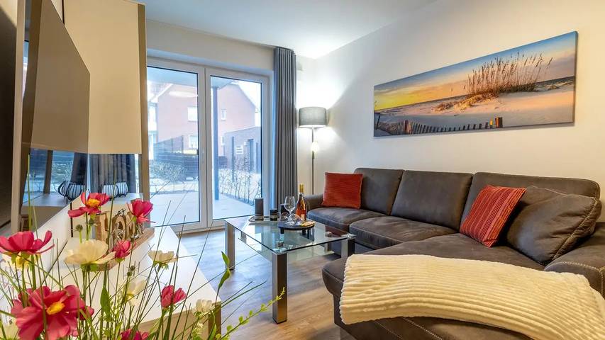 Loft voor 4 personen, with balkon and tuin as well as sauna in Dorum