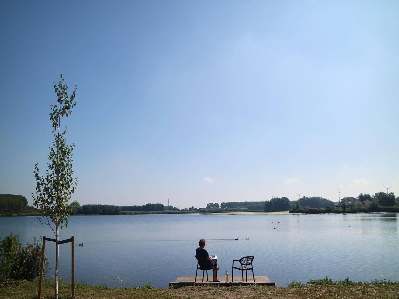 Lakeview villa with swimming and fishing pier in Bernisse, Niederländische Nordsee