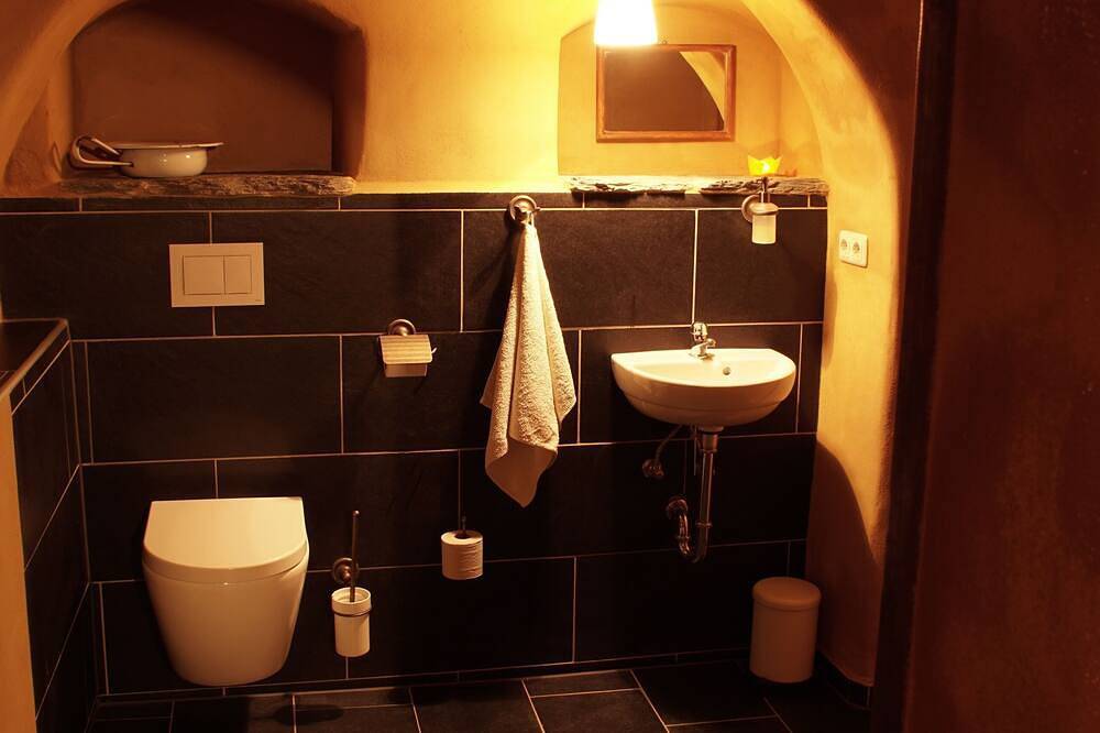 Ganze Wohnung, Gästezimmer Südfrankreich, lehmgeputzes Bad, Badewanne, Garten, Sauna, Küche in Greiz, Region Greiz