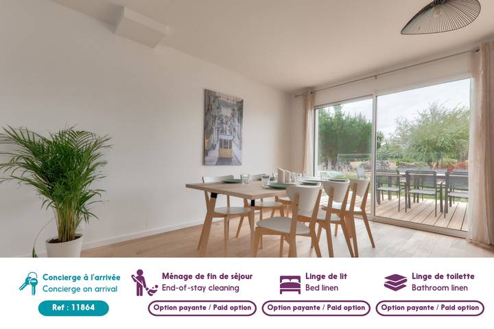 Location de vacances pour 8 personnes, avec jardin et terrasse à Le Tour-du-Parc - 3