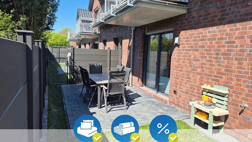 Ferienhaus für 6 Personen, mit Sauna und Balkon sowie Garten in Dornum (Stadt)