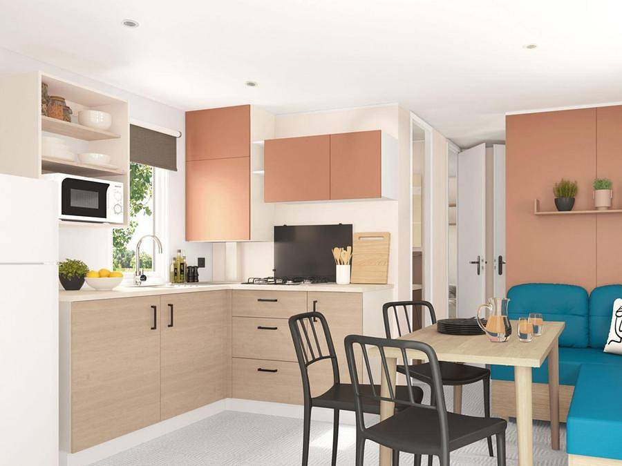 Camping Des Neiges - Mobilheim 6 personen - Loggia in Aigueblanche, Savoie