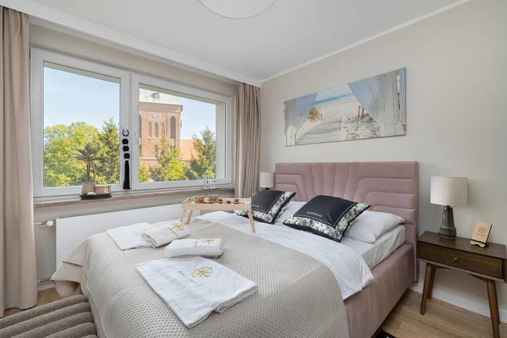Apartament wakacyjny dla 6 osób, z Balkon i Widok w Kamień Pomorski