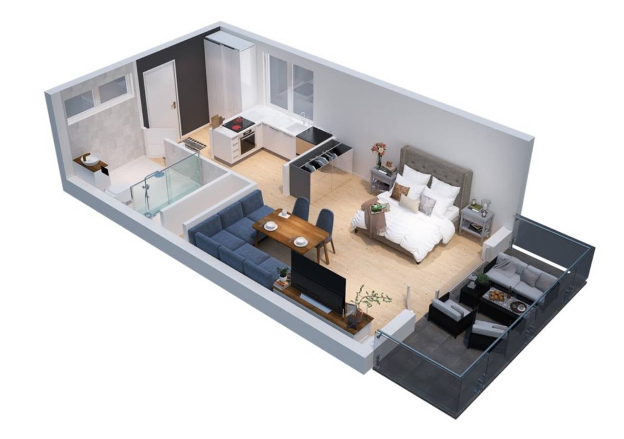 Ganze Wohnung, Höri-Nest: 1-Zimmer Seeblick-Appartement mit Balkon in Gaienhofen, Untersee