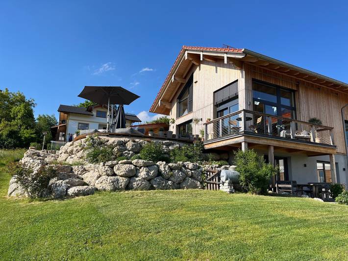 Chalet Bergblick: Private Außensauna, Bergpanorama und Terrasse in Rimsting, Chiemsee