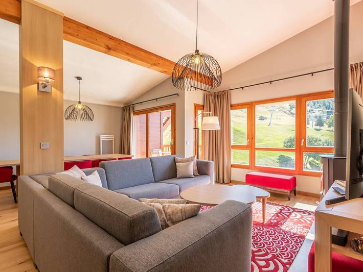 Gîte pour 8 personnes, avec Balcon et Jacuzzi ainsi que Piscine et Sauna dans Arc 1800