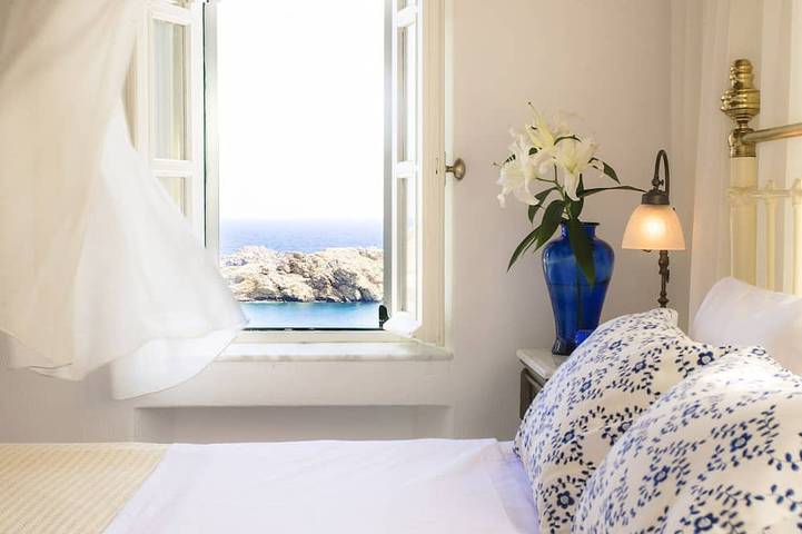 Traditionelles Haus am Agios Sostis Beach - Meerblick und Zugang zum Strand in Mykonos