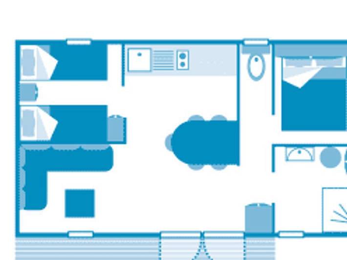Mobil home pour 5 personnes, avec bassin pour enfant, animaux acceptés à Saint-Crépin-et-Carlucet - 4