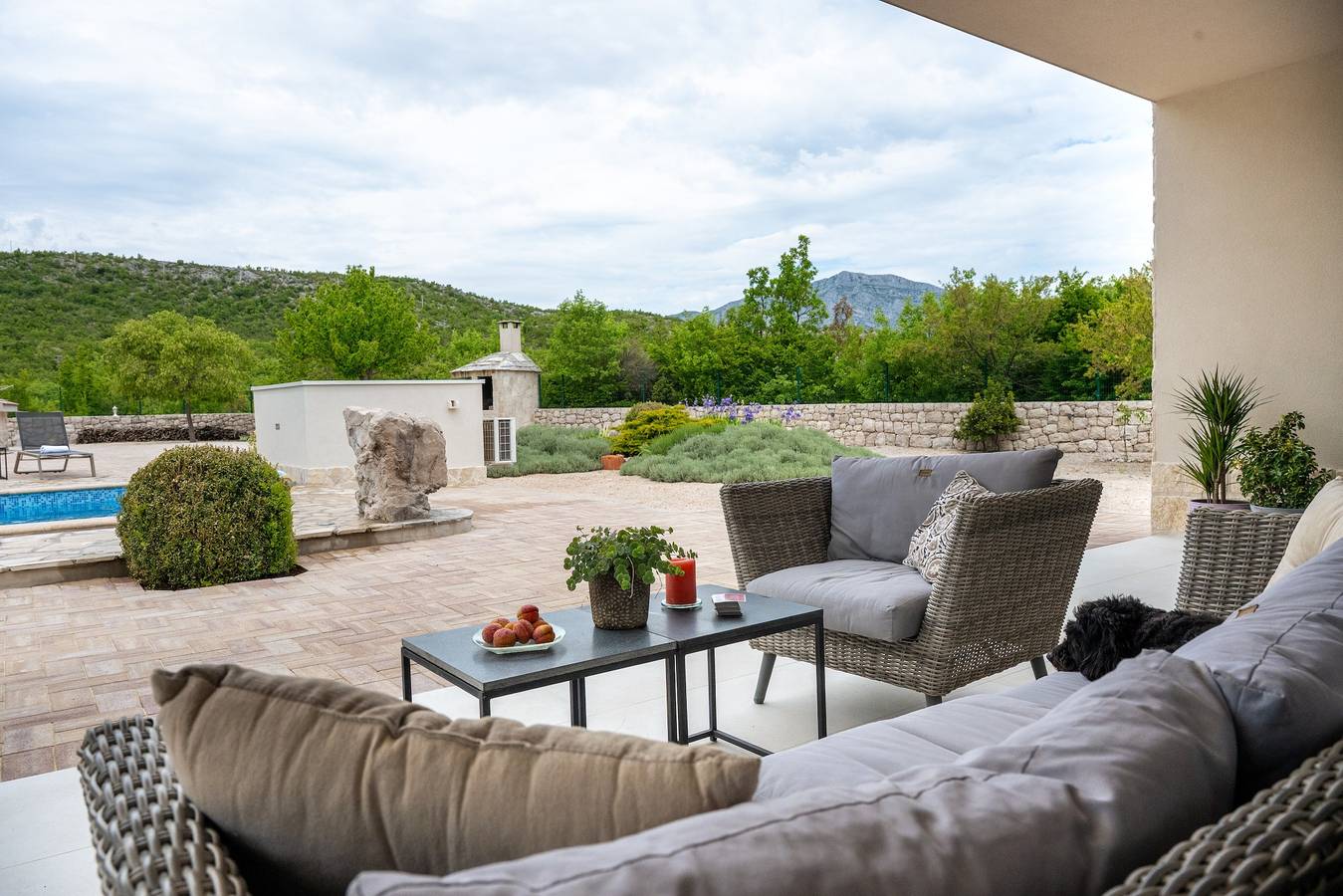 Ferienhaus 'Villa Silentio mit beheiztem Pool' mit Privatpool, Wlan und Klimaanlage in Duge Njive, Makarska Riviera