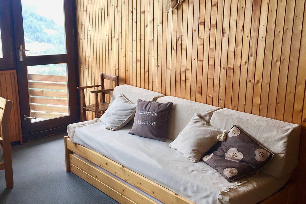 Ganze Wohnung, Charmante 2-Zimmer-Wohnung - Blick auf den Mont-Blanc - am Fuße der Pisten in Aime 2000 in Aime 2000, Aime-la-Plagne