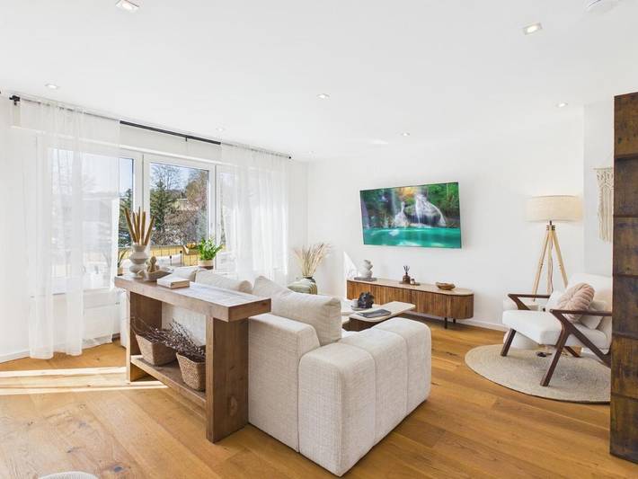 Ferienhaus für 6 Personen, mit Balkon und Terrasse sowie Garten und Sauna