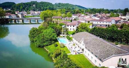 Hôtel pour 2 personnes, avec vue sur le lac et vue ainsi que piscine et jardin, animaux acceptés à Aire-sur-l'Adour