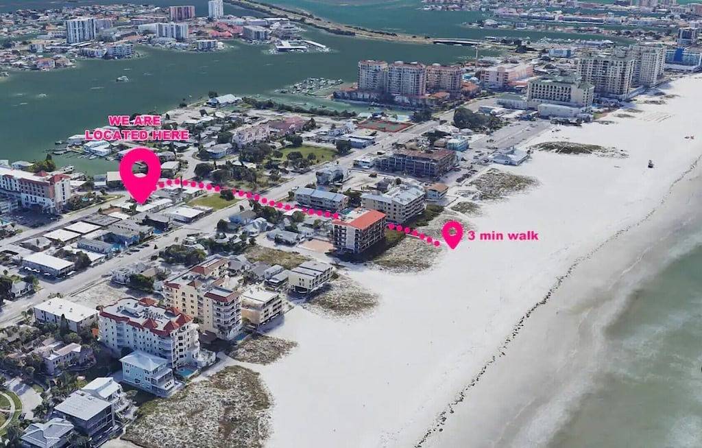 Ganze Wohnung, 124 · ☀Pool✔ Kitchen✔ Beach✔ Self Checkin✔ Free Parking✔ in Clearwater Beach, Clearwater