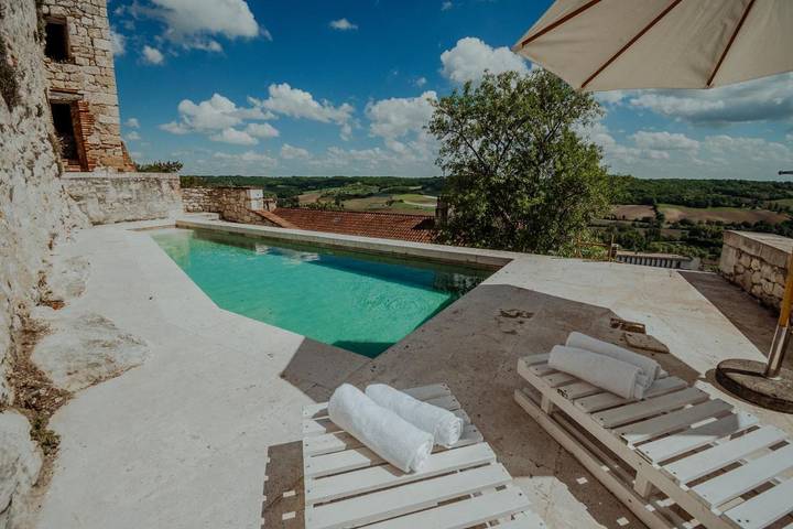 Appartement de vacances pour 5 personnes, avec piscine ainsi que vue et jardin - 1