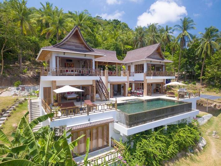 Villa pour 13 personnes, avec jardin ainsi que vue et piscine dans Koh Tao