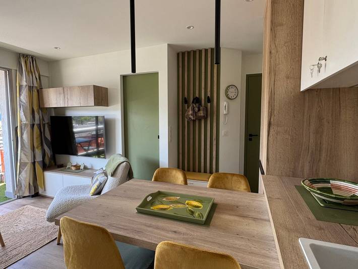Apartamento entero, Hermoso T2 renovado, aire acondicionado, estacionamiento, balcón - Vista ciudad y montañas in Aix-les-Bains, Chambéry region