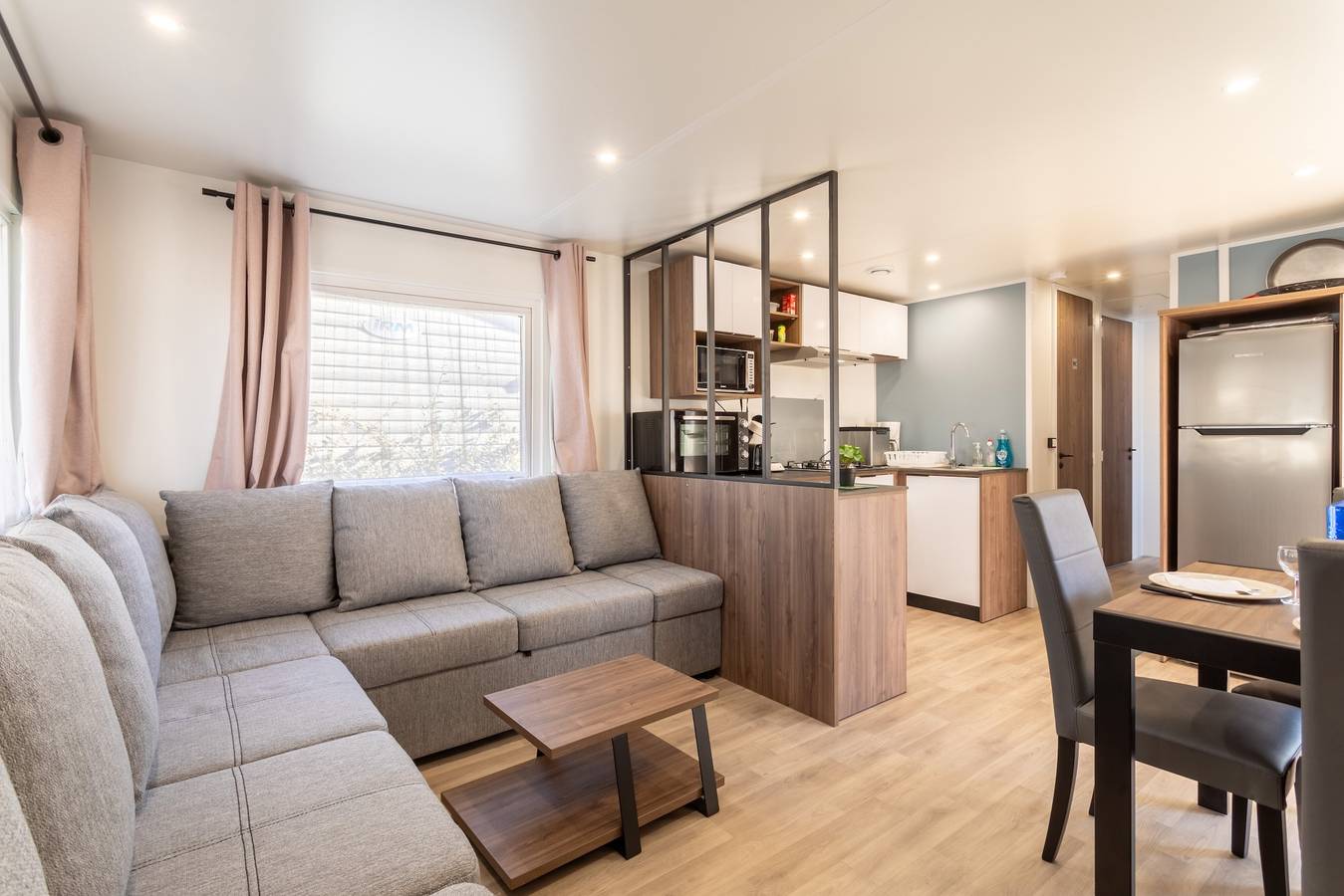 Mobilehome Soleia Front Mer Mar Estang Siblu Village 4X Clim 7 pers parking privé accès direct plage in Canet-en-Roussillon, Côte méditerranéenne (France)