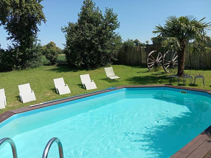 Maison de vacances pour 5 personnes, avec jardin ainsi que vue et piscine