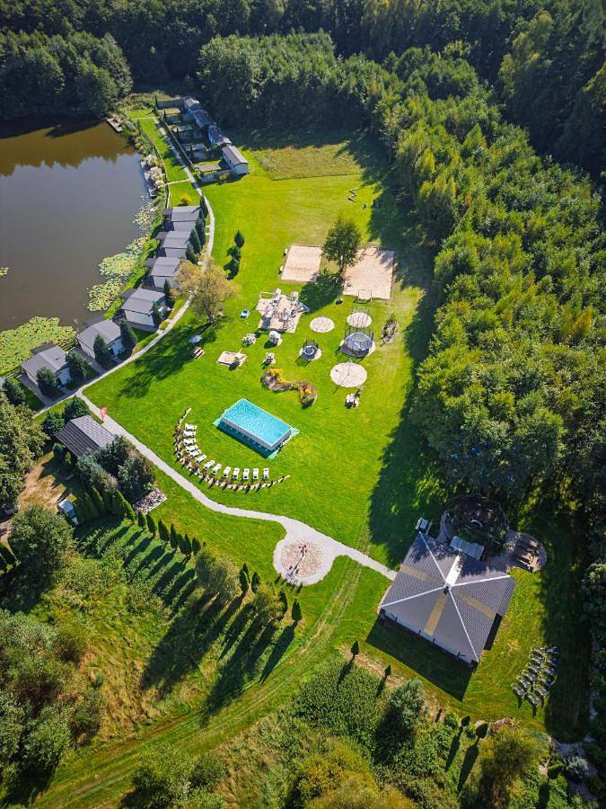 Domki drewniane na Spławiu nad morzem in Darłowo, Powiat sławieński