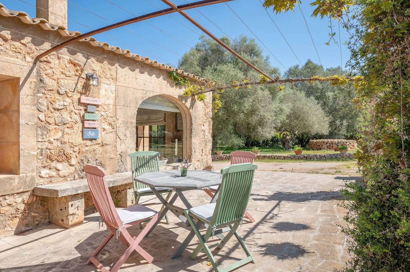Casa de vacaciones "Sa Era Nova" con Wi-Fi, aire acondicionado, piscina, jardín y terraza; aparcamiento disponible in Algaida, Interior de Mallorca