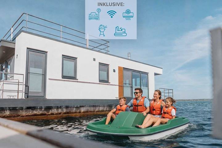 Ferienhaus für 6 Personen, mit Terrasse und Ausblick sowie Seeblick in der Lausitz