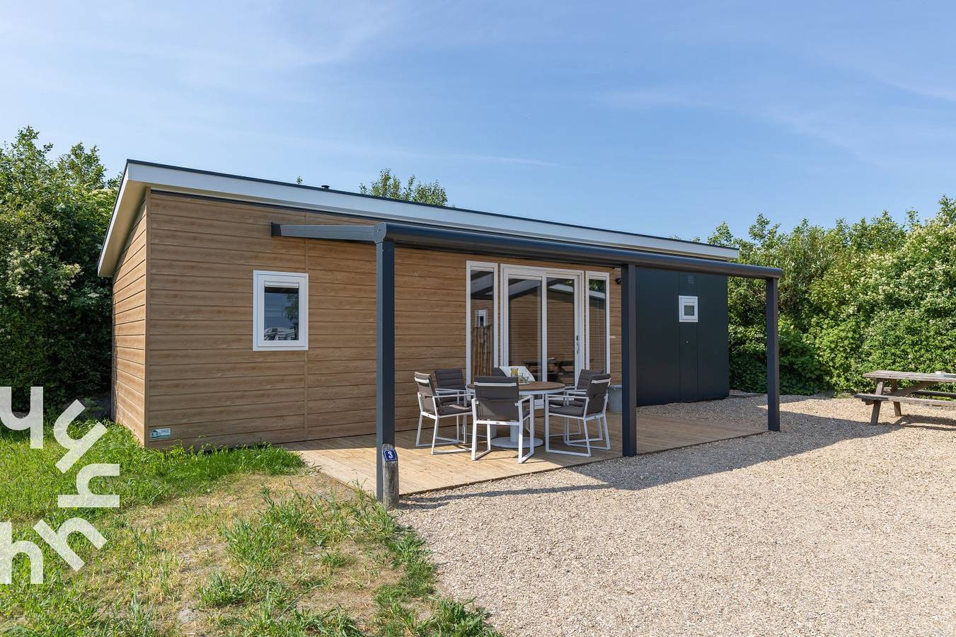 Modernes 6-Personen-Ferienchalet auf kinderfreundlichem Bauernhof-Campingplatz bei Zoutela in Meliskerke, Walcheren