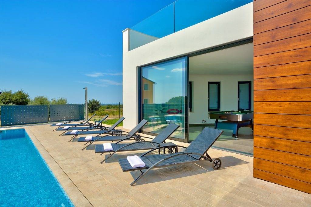 Ferienhaus in Višnjan mit Meerblick, Terrasse, Klimaanlage, W-Lan (4840-1) in Visnjan, Općina Višnjan