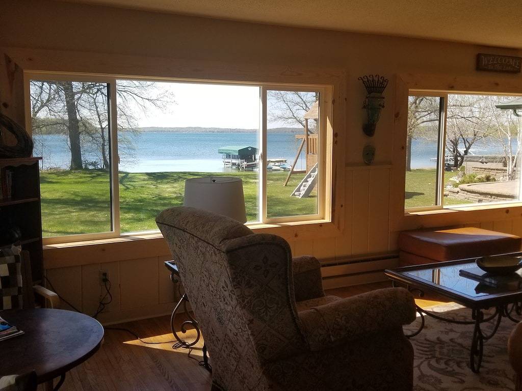 Sonnenuntergangkabine Auf Cotton See in Becker County