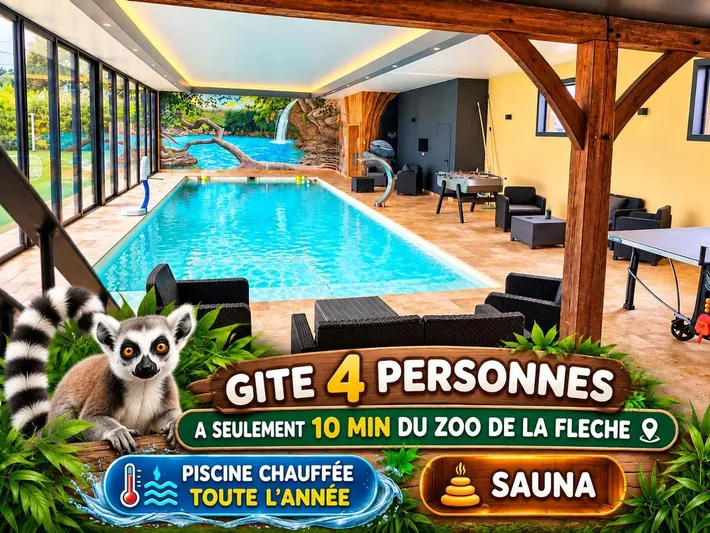Apartamento de vacaciones para 4 personas, con sauna además de piscina y jardín - 1