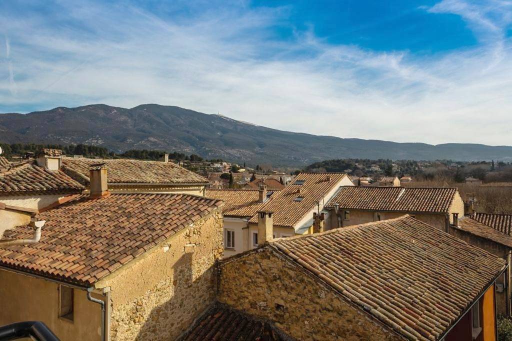La terrasse de Tiss in Bédoin, Parc naturel régional du Mont-Ventoux