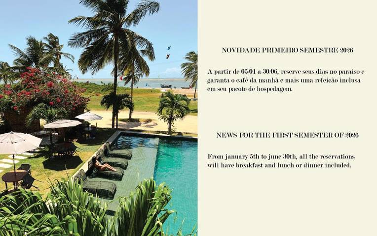 Pousadas para 4 pessoas, com terraço e piscina e ainda jardim and piscina infantil em Itarema