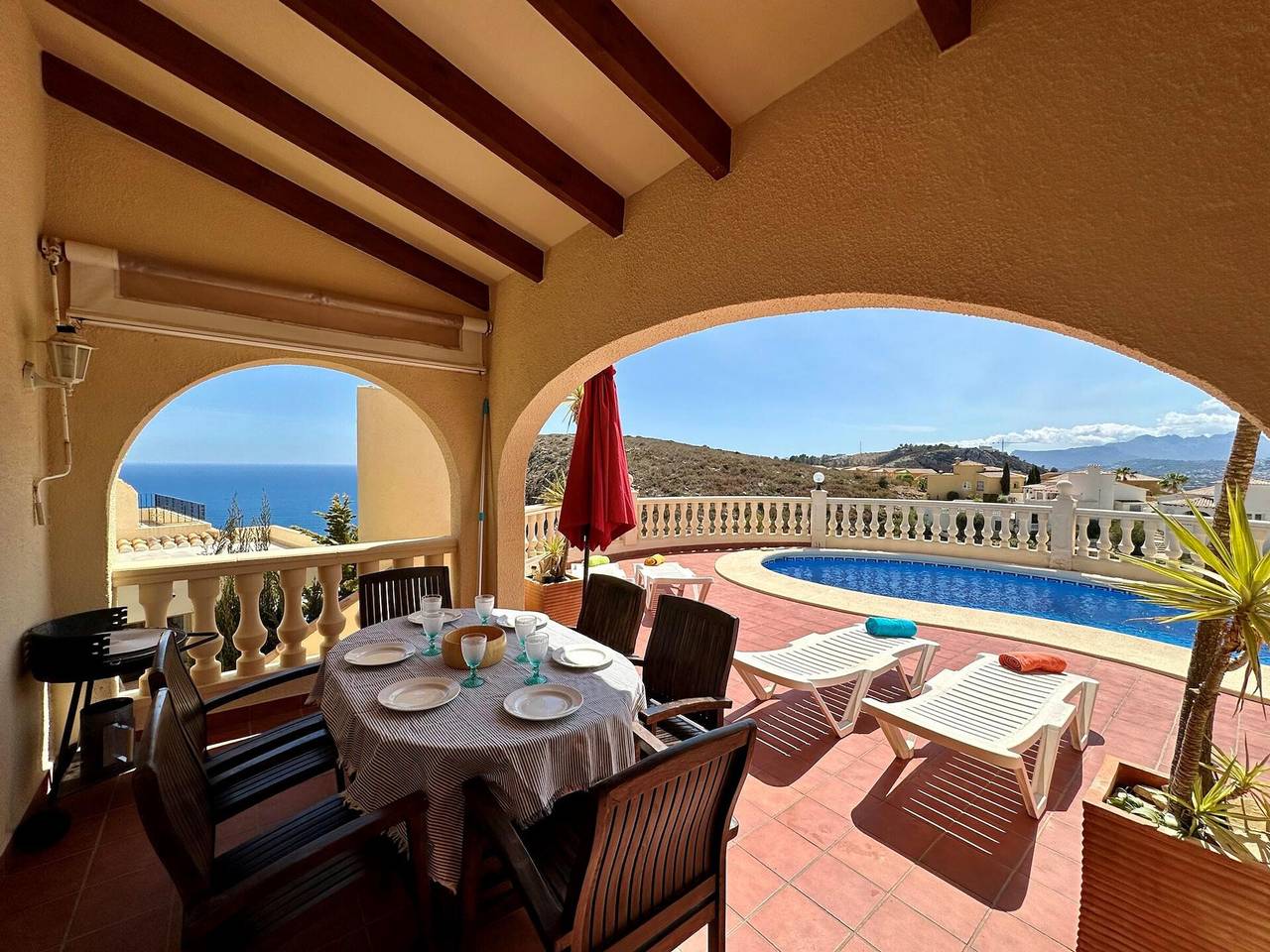 Villa con piscina privada, aire acondicionado y Wifi para 6 personas en Benitachell in Benitachell, Costa Blanca