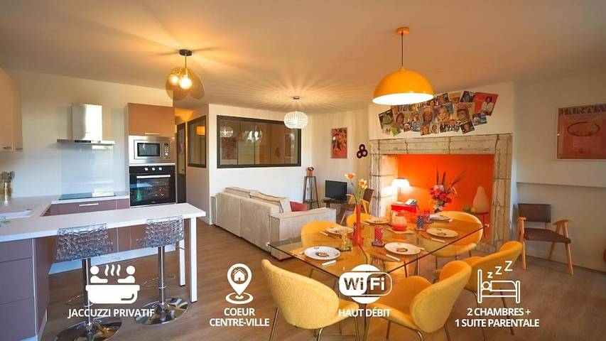 Appartement de vacances pour 8 personnes, avec Terrasse ainsi que Jacuzzi et Jardin