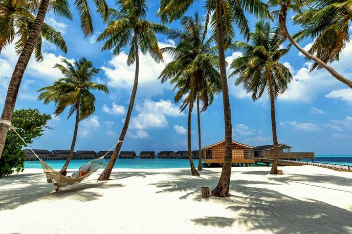 Station pour 2 personnes, avec sauna et jardin ainsi que vue et piscine dans Maldives - 4