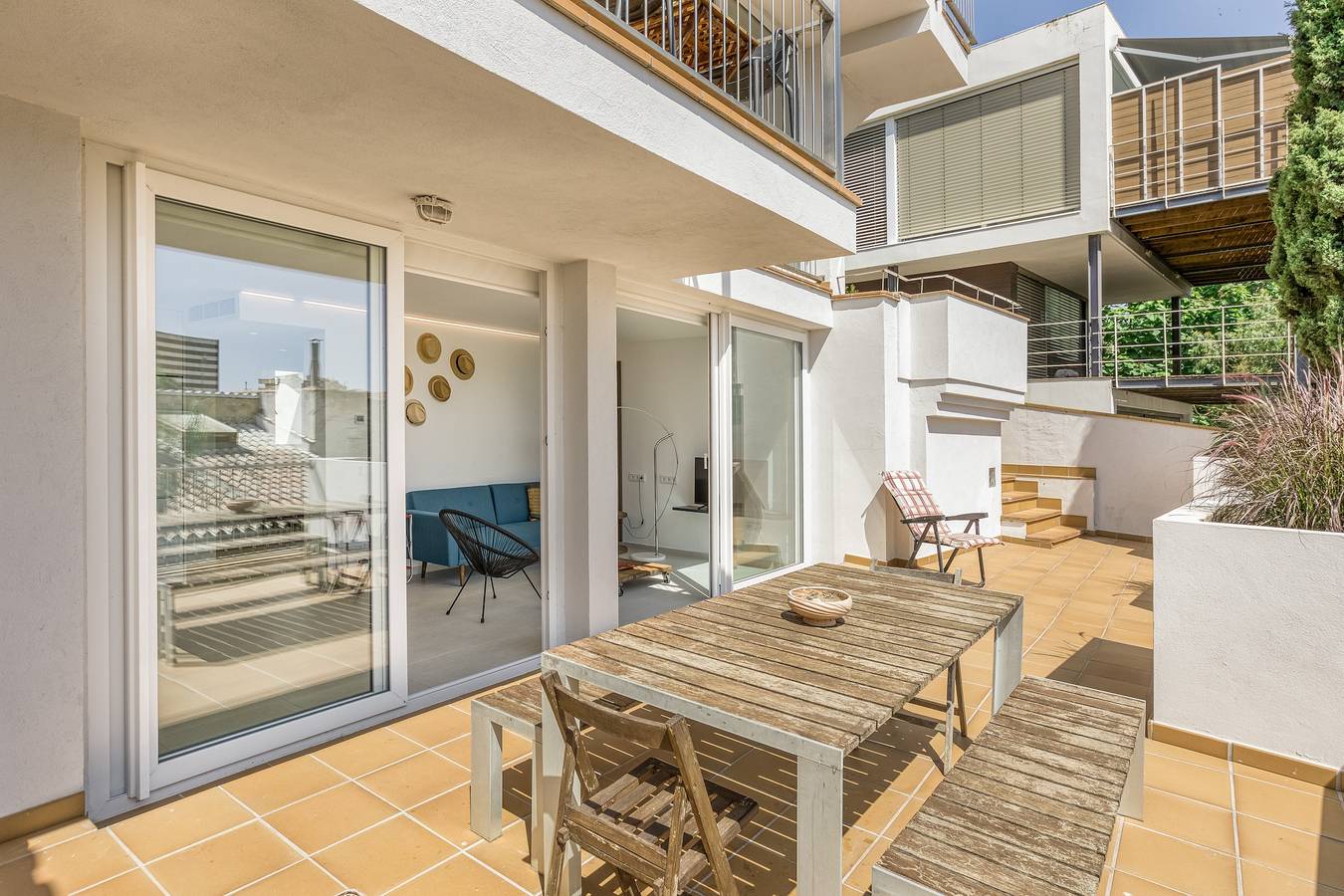 Geheel appartement, Appartement met groot privéterras vlak bij zee – Begane grond in L'Escala, Upper Empordà