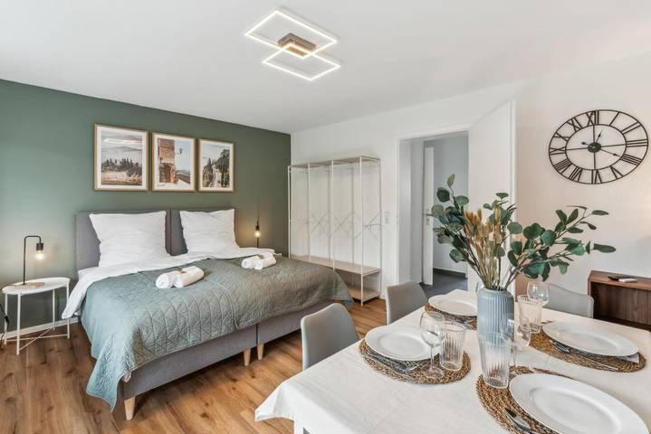 Ferienwohnung für 6 Personen, mit Balkon und Terrasse sowie Ausblick