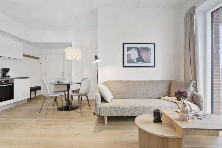 Vacation rental for 3 people, with terrace and lake view in Aarhus