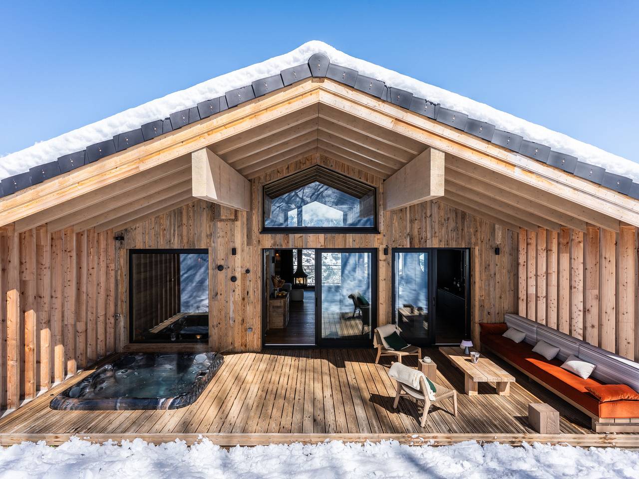 Chalet de luxe à La Plagne avec Spa, accès direct aux pistes in La Plagne, Aime-la-Plagne