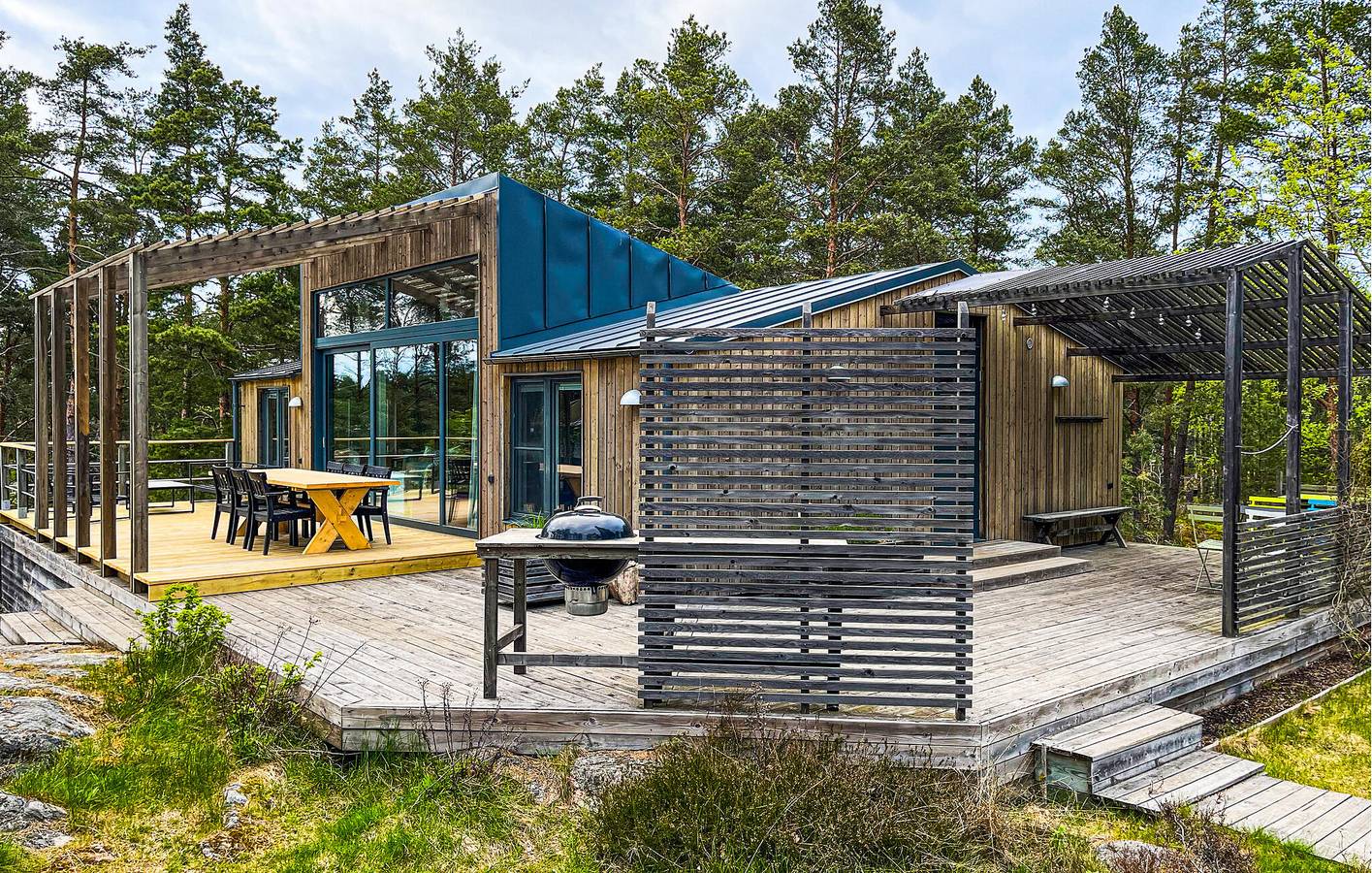 Casa de vacaciones para 8 personas con terraza in Vikbolandet