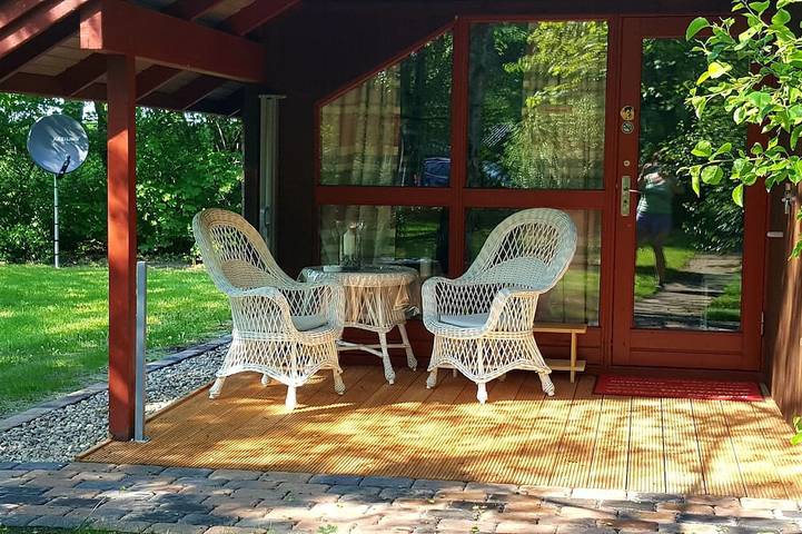 Blockhütte für 3 Personen, mit Garten und Sauna sowie Whirlpool und Terrasse, mit Haustier - 1