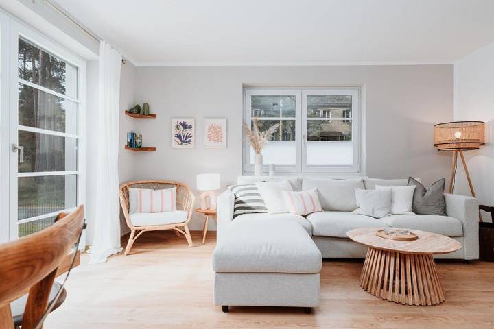 Ferienwohnung für 4 Personen, mit Garten und Ausblick sowie Terrasse