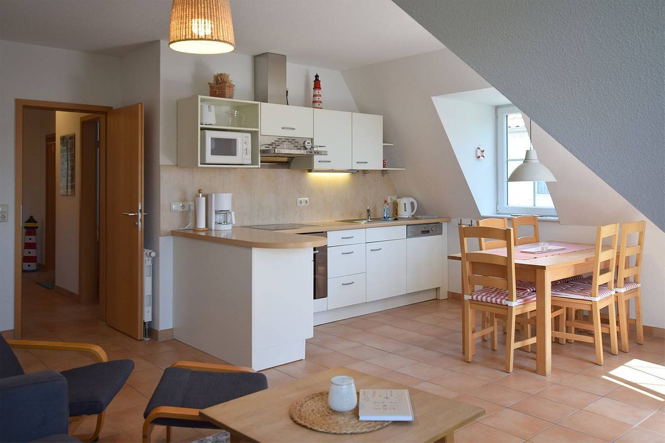 Ganze Wohnung, Fewo in Prerow,60 m²,2 Sz,4 Pers,Wlan,Wama,Balkon,Garten,Grillplatz,Parkplatz in Prerow, Fischland - Darß - Zingst
