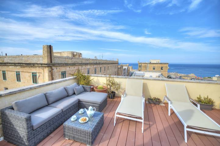 Ganze Wohnung, Ferienwohnung für 4 Personen mit Terrasse in Valletta, Insel Malta