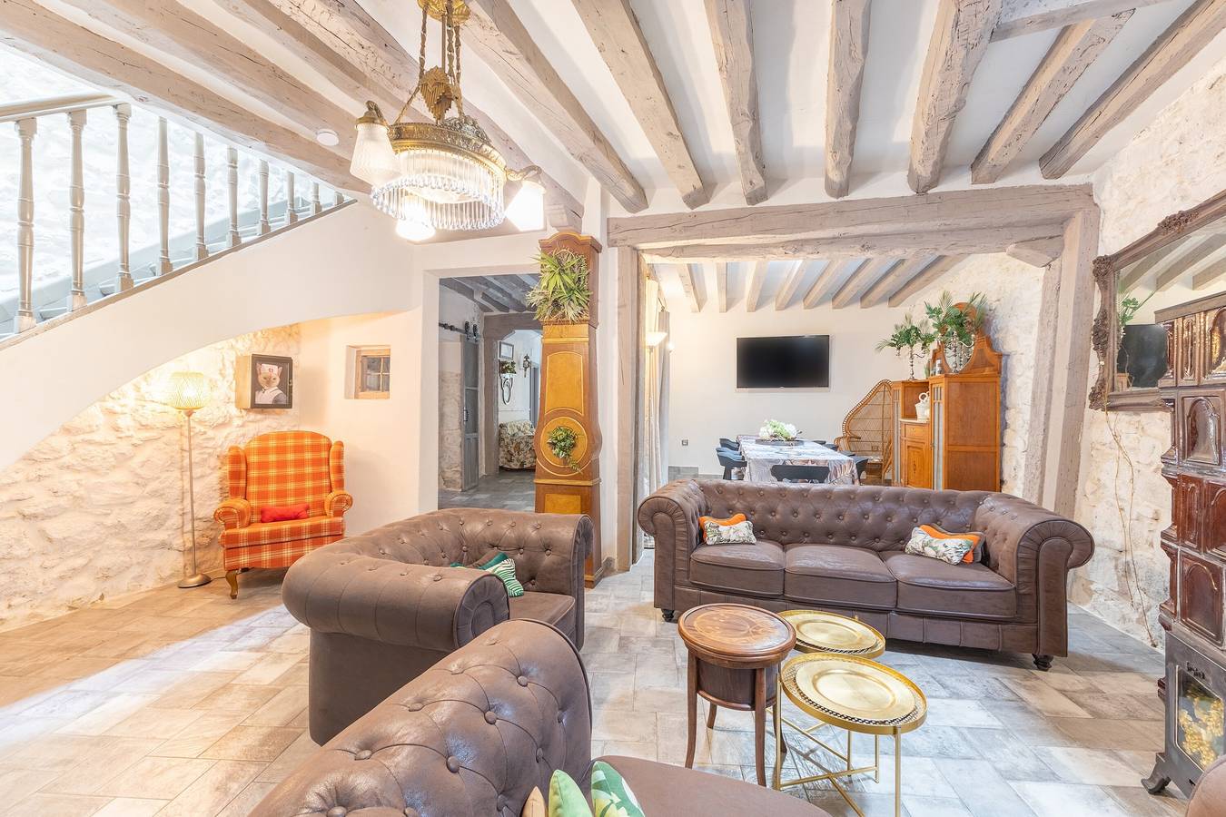 Finca 'La Casona Del Tio Pedro' mit privatem Garten, Balkon und Wlan in Cadalso de los Vidrios, Madrid Province