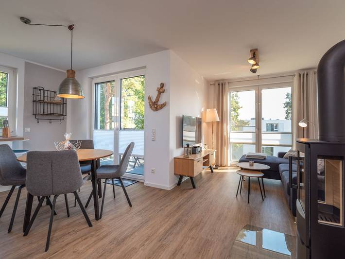 Ferienwohnung für 3 Personen, mit Sauna und Seeblick sowie Balkon und Meerblick, kinderfreundlich in Zirchow - 3