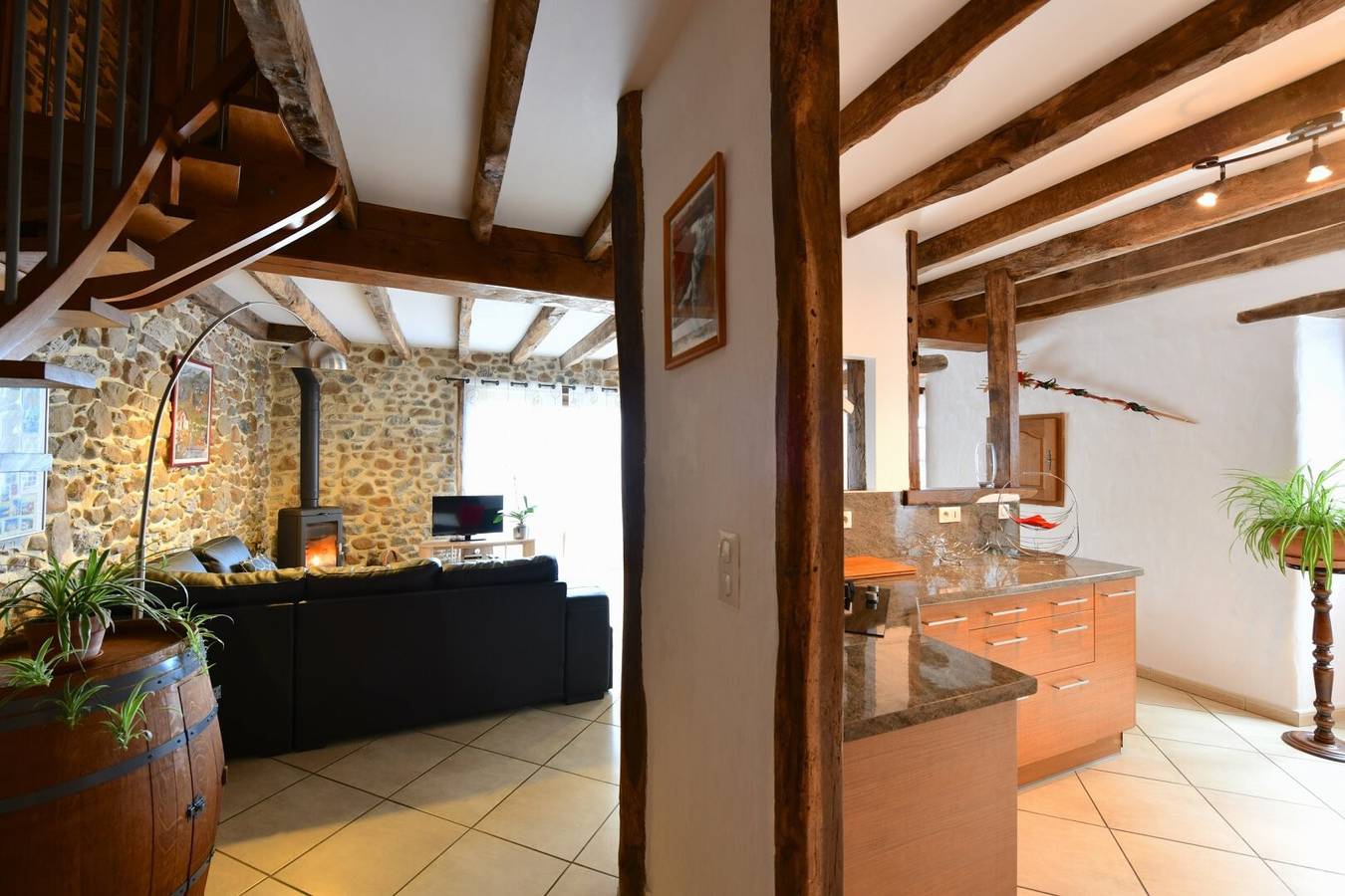 Charaktervolles Ferienhaus mit Bergblick, Wlan und Klimaanlage in Saint-Étienne-de-Baïgorry in Saint-Étienne-de-Baïgorry, Bayonne und Umgebung