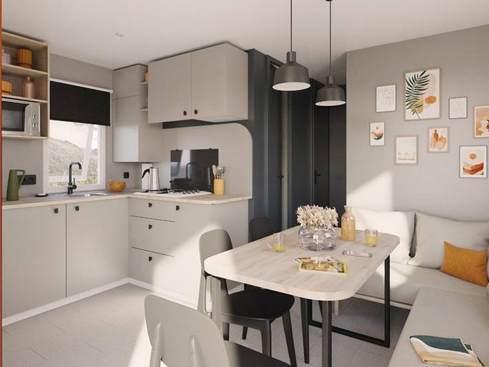 Camping Les Flots-Atlantique Village 2  - Mobilheim 6 personen - Cosy 3 | Clim in Saint-Pierre-d'Oléron, Côte de Beauté