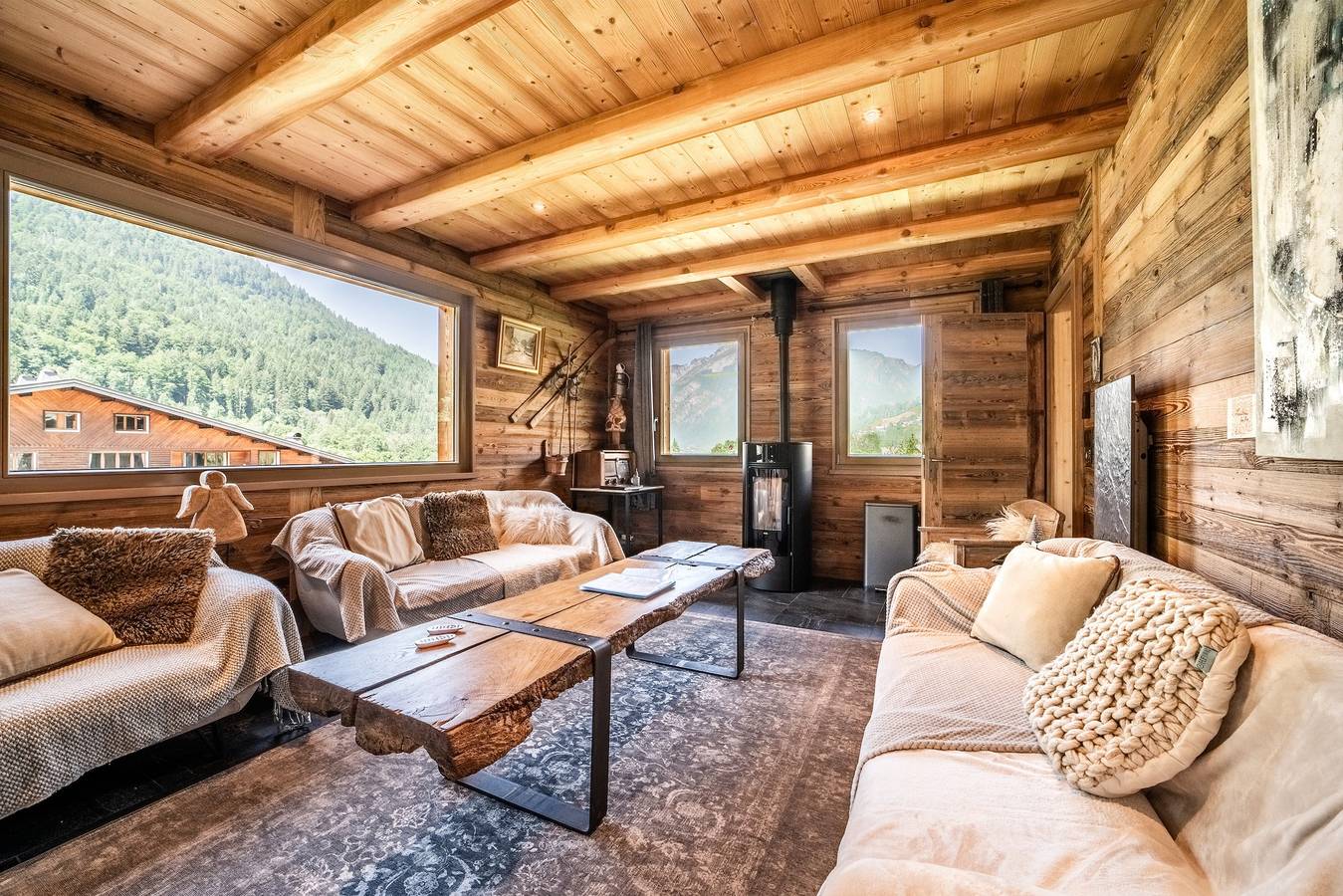 Chalet 'Robert Folliet - 15p' avec vue sur la montagne, terrasse partagée et Wi-Fi in La Chapelle-d'Abondance, Les Portes du Soleil
