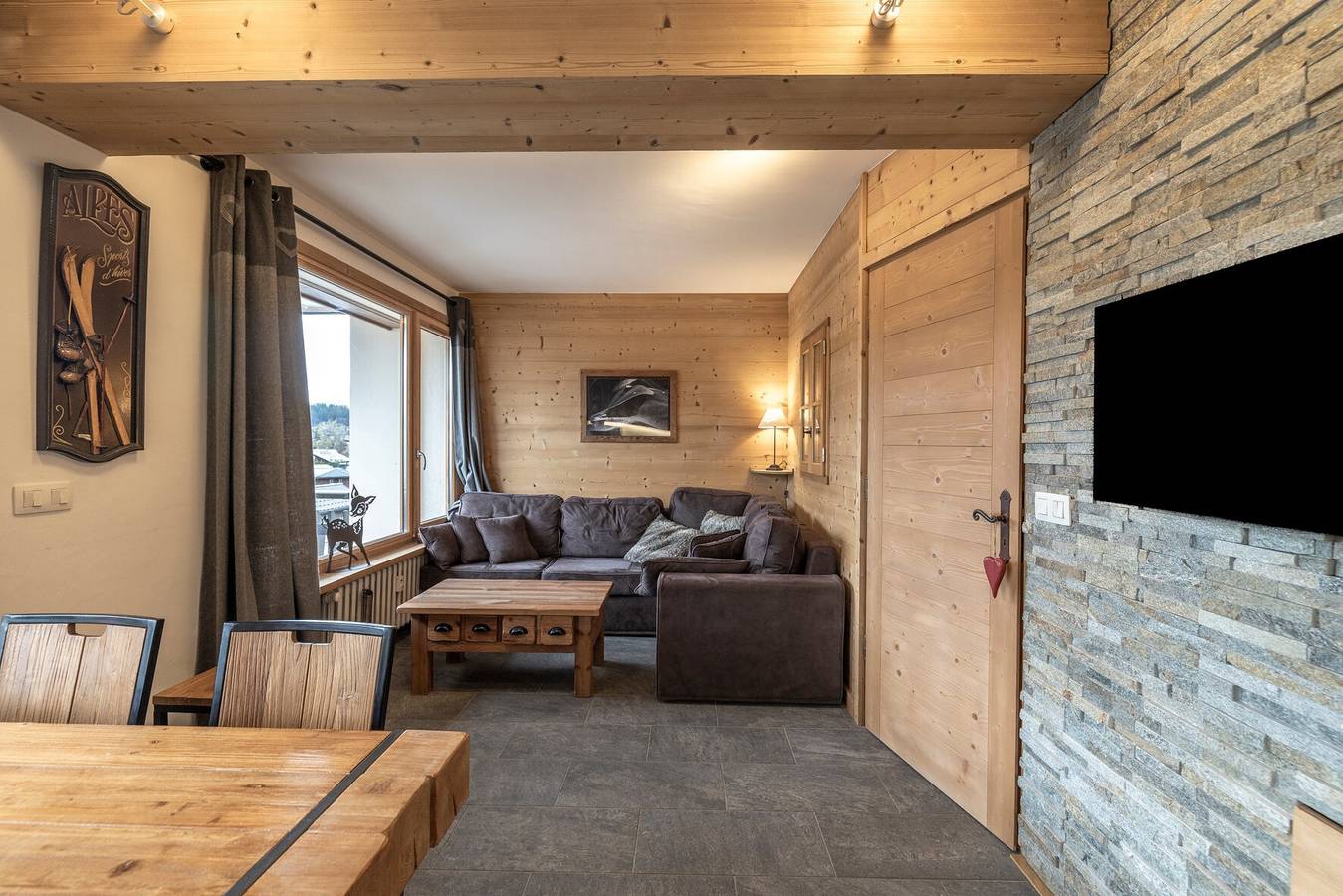 Apartamento entero, Apartamento "En el Centro de Megève" con vistas a las montañas, jardín compartido y Wi-Fi in Megève, Pays du Mont-Blanc